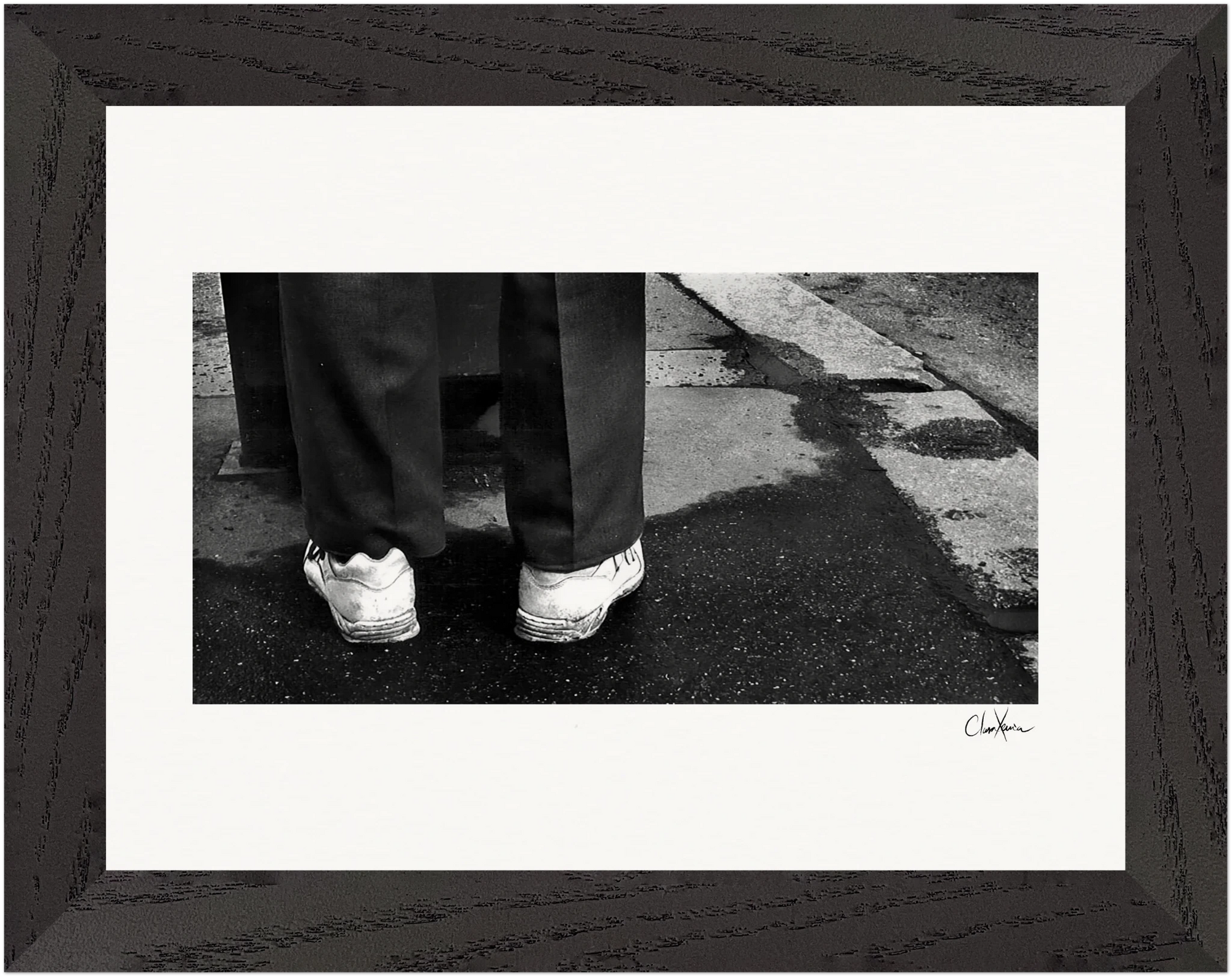 This is Where He Stood Framed print 15x20 cm / 6x8″ Black frame 31
