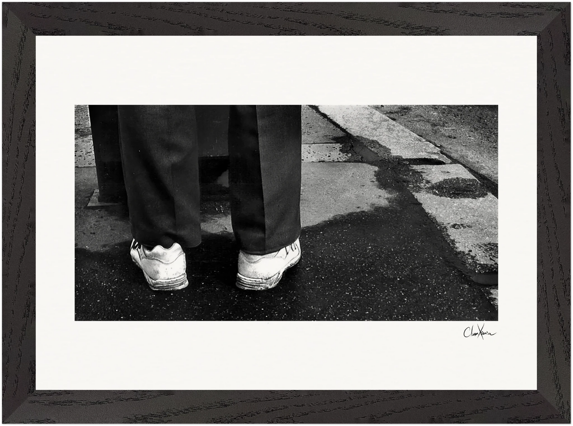 This is Where He Stood Framed print 21x29.7 cm / 8x12" Black frame 33