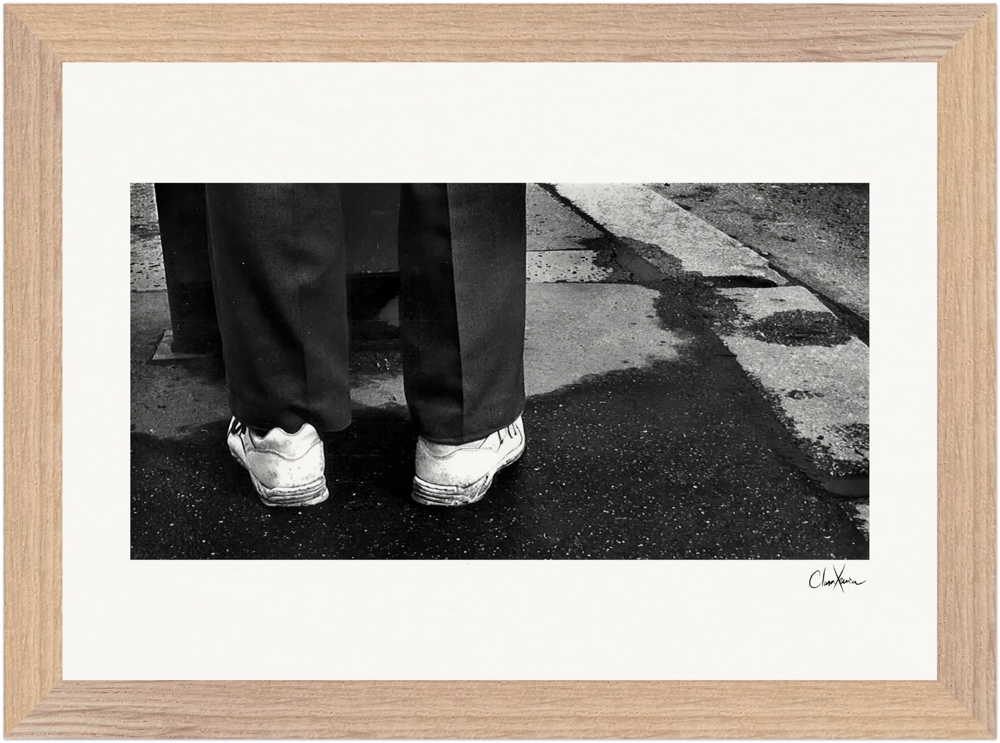 This is Where He Stood Framed print 21x29.7 cm / 8x12" Wood frame 21