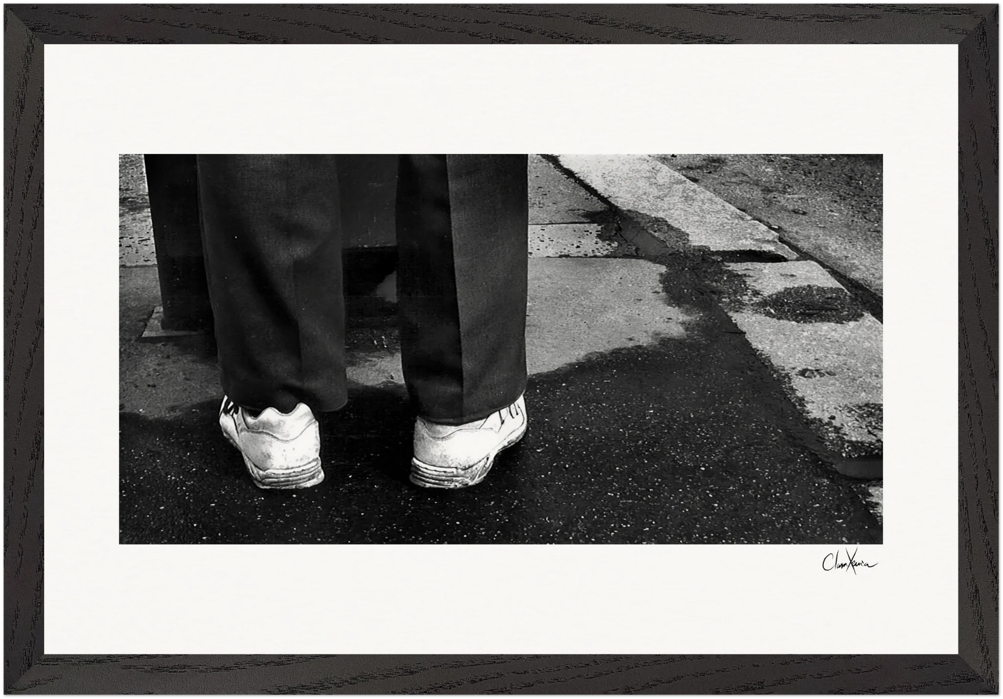 This is Where He Stood Framed print 30x45 cm / 12x18″ Black frame 35
