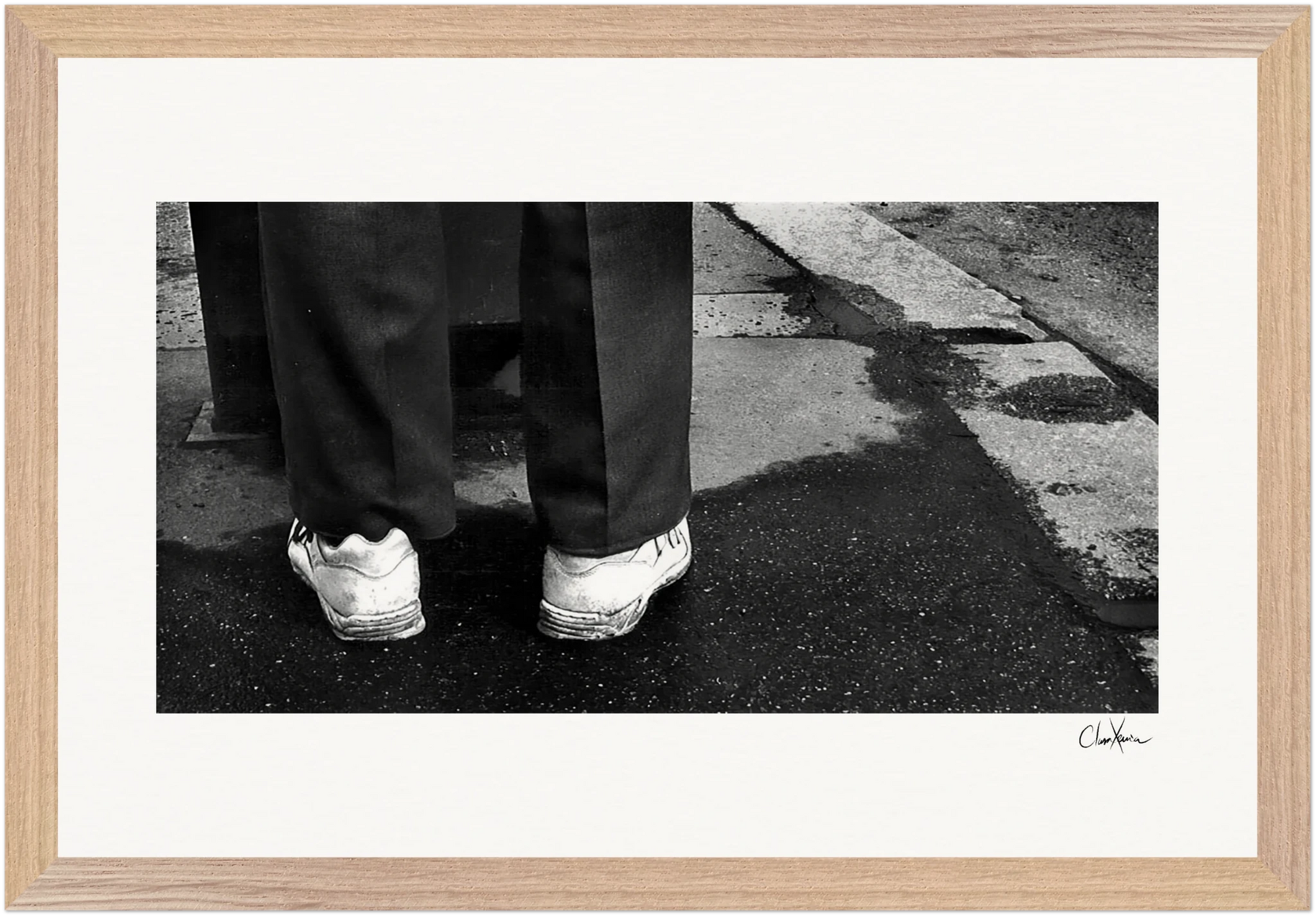 This is Where He Stood Framed print 30x45 cm / 12x18″ Wood frame 23