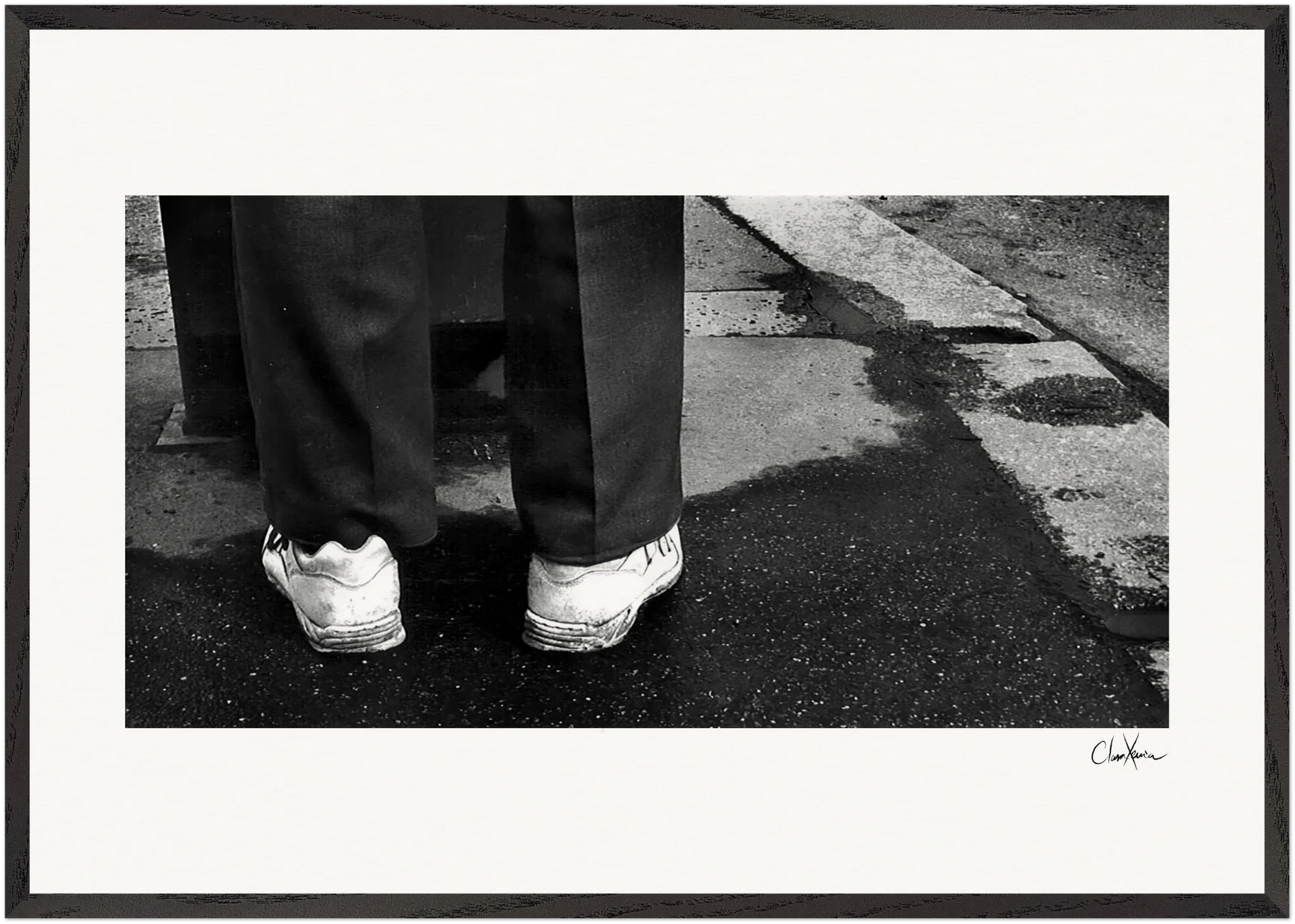 This is Where He Stood Framed print 60x80 cm / 24x32″ Black frame 39