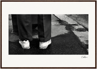 This is Where He Stood Framed print 60x80 cm / 24x32″ Dark wood frame 42
