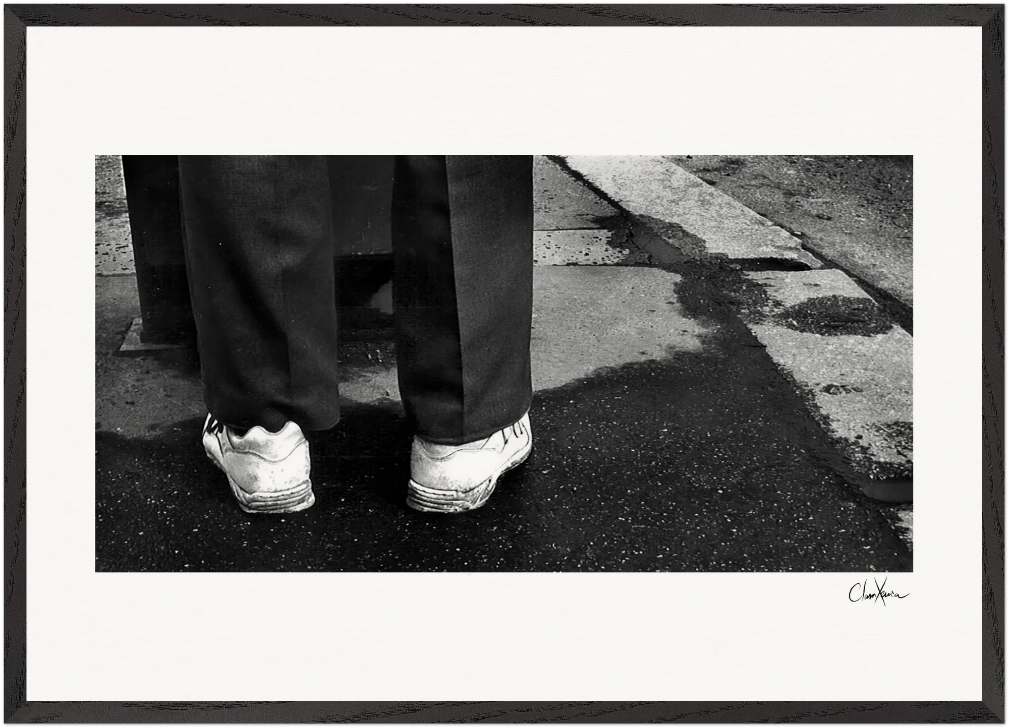 This is Where He Stood Framed print 60x90 cm / 24x36″ Black frame 40