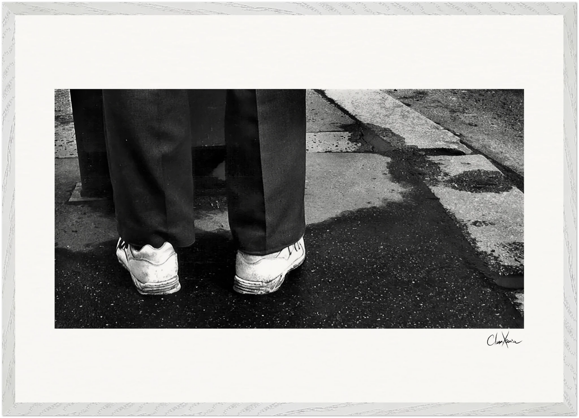 This is Where He Stood Framed print 60x90 cm / 24x36″ White frame 16
