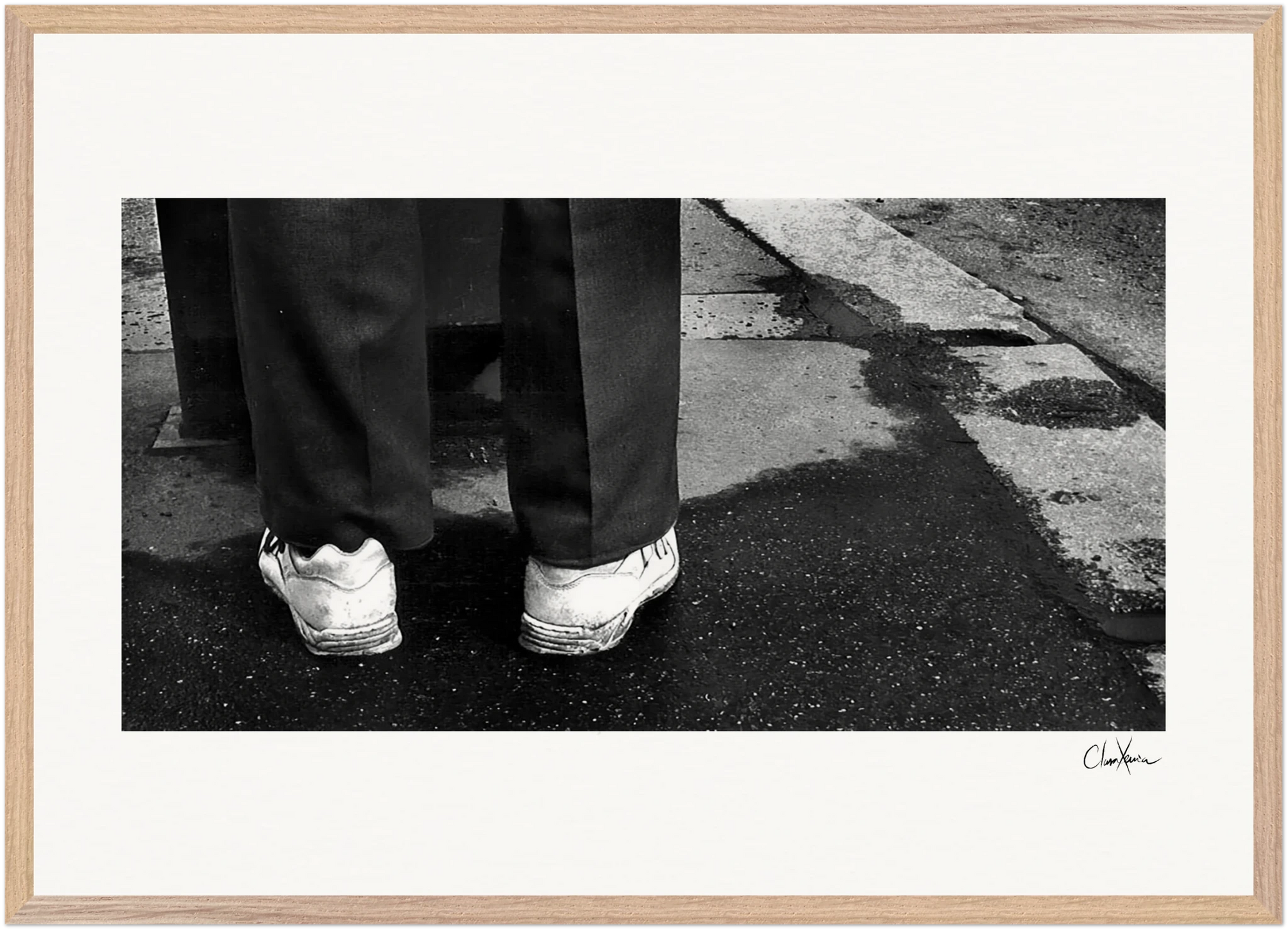 This is Where He Stood Framed print 60x90 cm / 24x36″ Wood frame 28