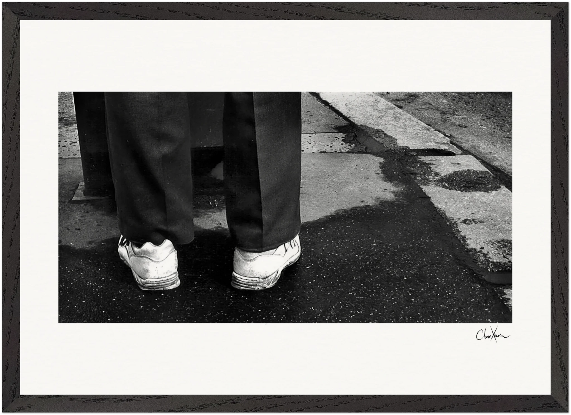 This is Where He Stood Framed print 70x100 cm / 28x40″ Black frame 41
