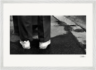 This is Where He Stood Framed print 70x100 cm / 28x40″ White frame 17