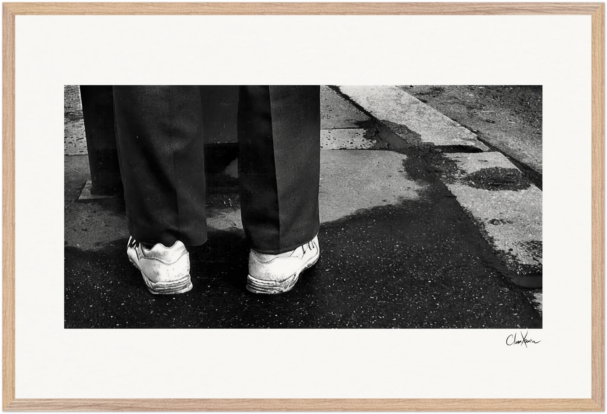 This is Where He Stood Framed print A1 (59.4 x 84.1 cm) Wood frame 26