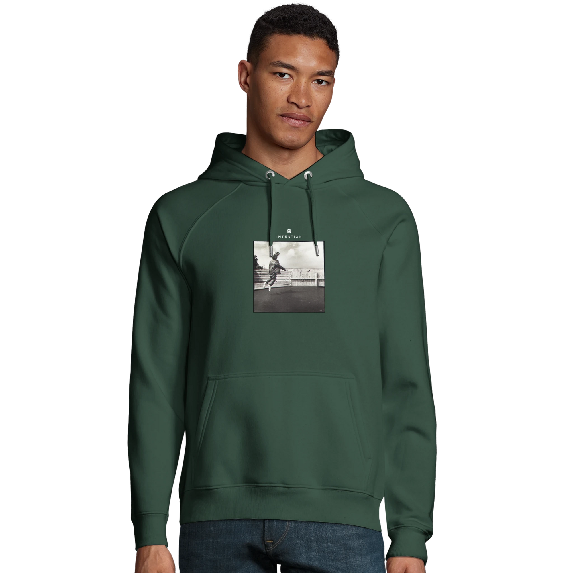 Transcendence - "Ready to Fly" Hoodie Bottle Green XS 51