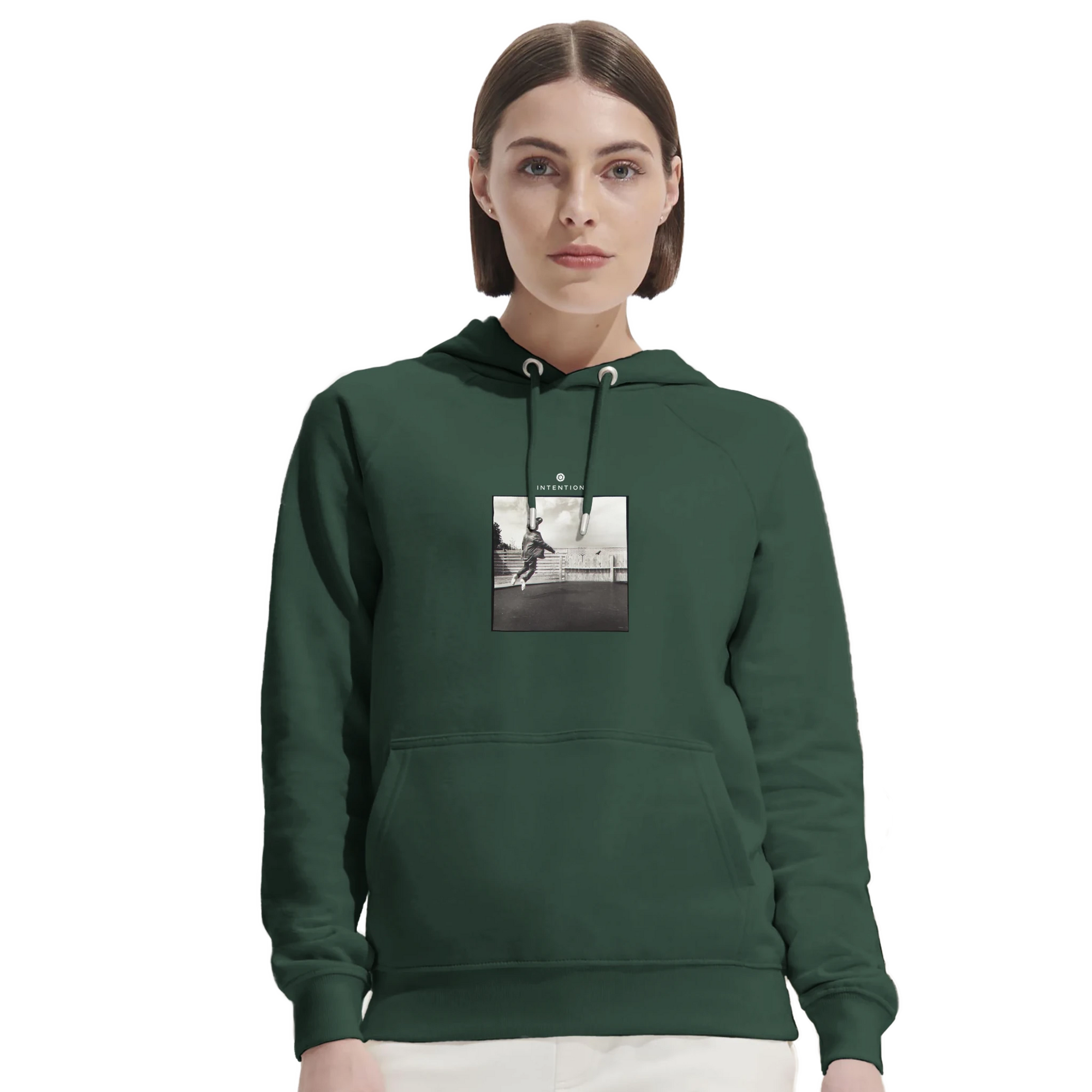 Transcendence - "Ready to Fly" Hoodie Bottle Green XS 53