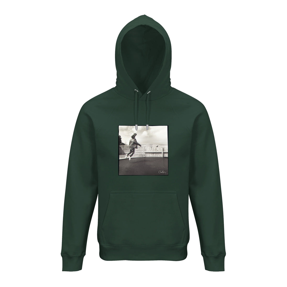 Transcendence - "Ready to Fly" Hoodie Bottle Green 1