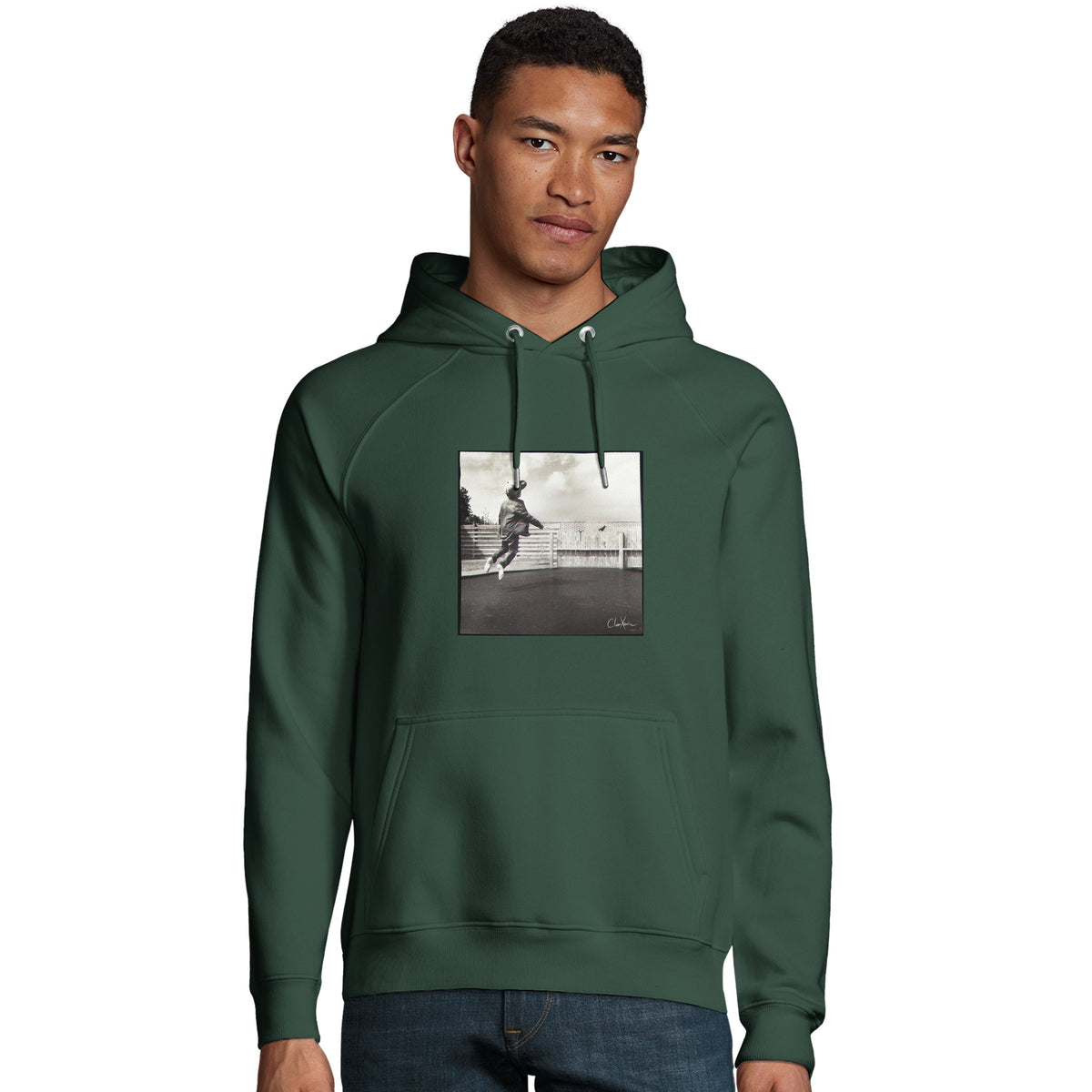 Transcendence - "Ready to Fly" Hoodie Bottle Green 3
