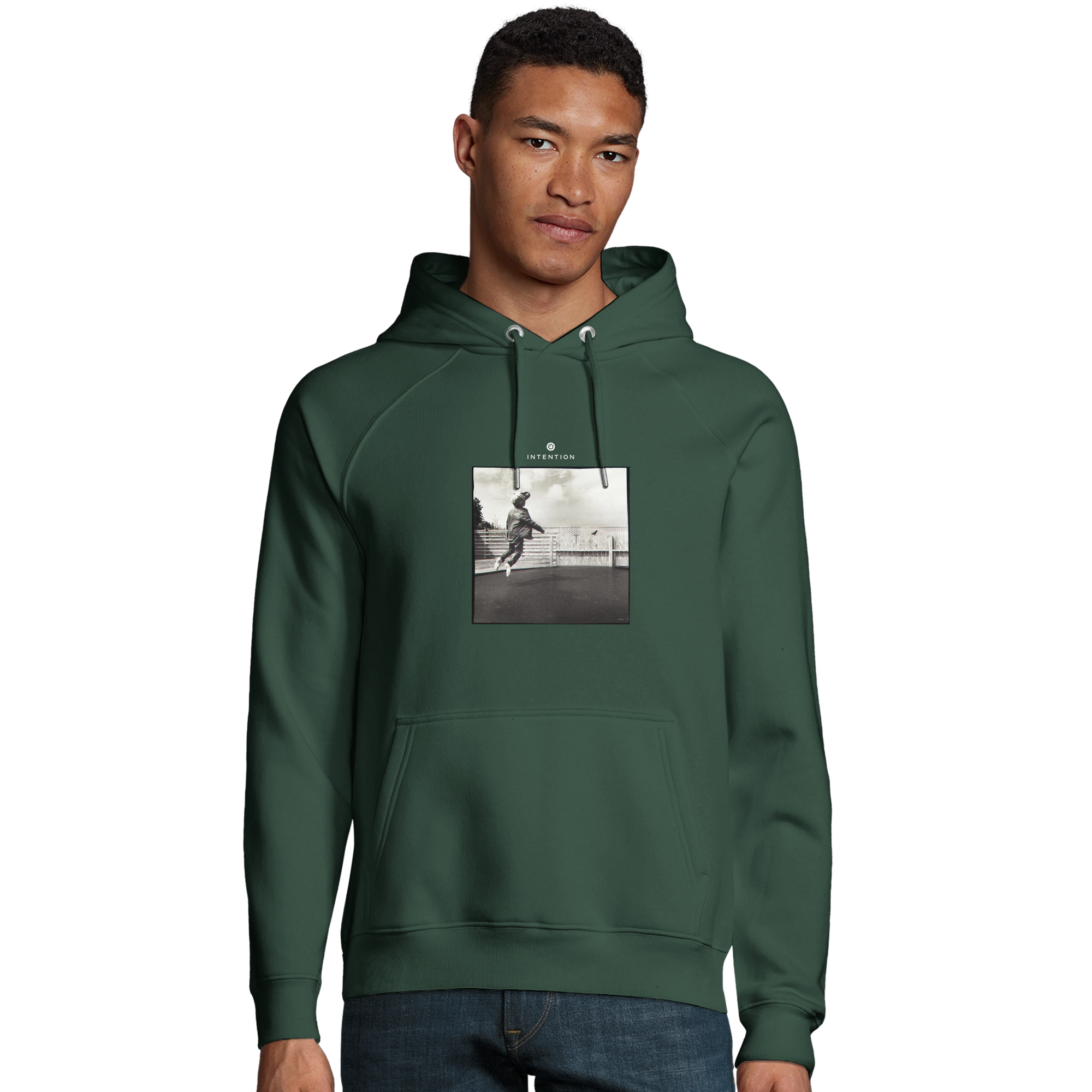 Transcendence - "Ready to Fly" Hoodie Bottle Green 3