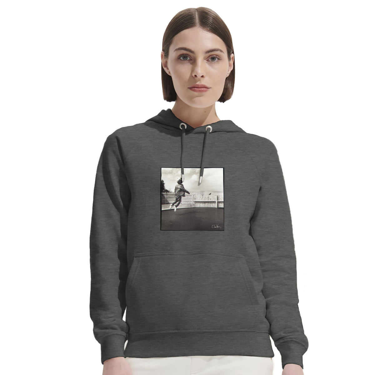 Transcendence - "Ready to Fly" Hoodie Grey Melange 5