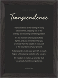 Transcendence Word of Intention Framed print 21x29.7 cm / 8x12" Black frame Carbon paper