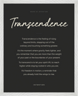 Transcendence Word of Intention Framed print 40x50 cm / 16x20″ White frame Carbon paper
