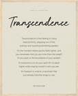 Transcendence Word of Intention Framed print 40x50 cm / 16x20″ Wood frame Linen paper