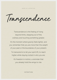 Transcendence Word of Intention Framed print A1 (59.4 x 84.1  cm) White frame Linen paper