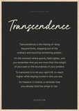 Transcendence Word of Intention Framed print A1 (59.4 x 84.1  cm) Wood frame Carbon paper
