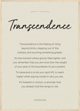 Transcendence Word of Intention Framed print A1 (59.4 x 84.1  cm) Wood frame Linen paper