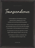 Transcendence Word of Intention Framed print A3 (29.7 x 42  cm) Black frame Carbon paper