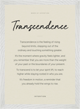 Transcendence Word of Intention Framed print A3 (29.7 x 42  cm) White frame Linen paper