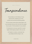 Transcendence Word of Intention Framed print A3 (29.7 x 42  cm) Wood frame Linen paper