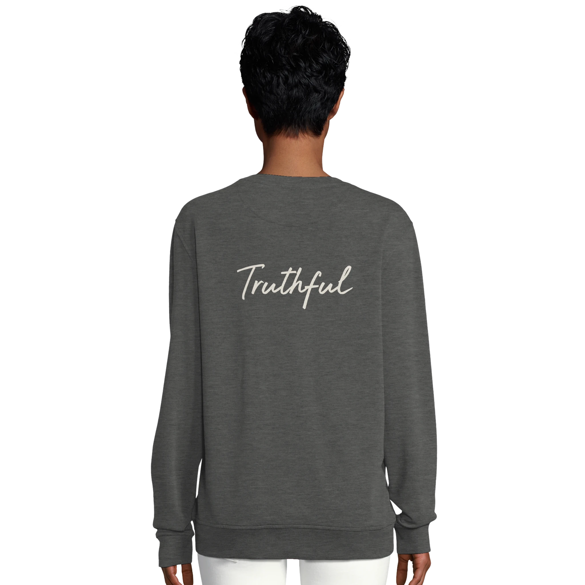 Truthful - "Have a Looksie" Sweatshirt Grey Melange 6