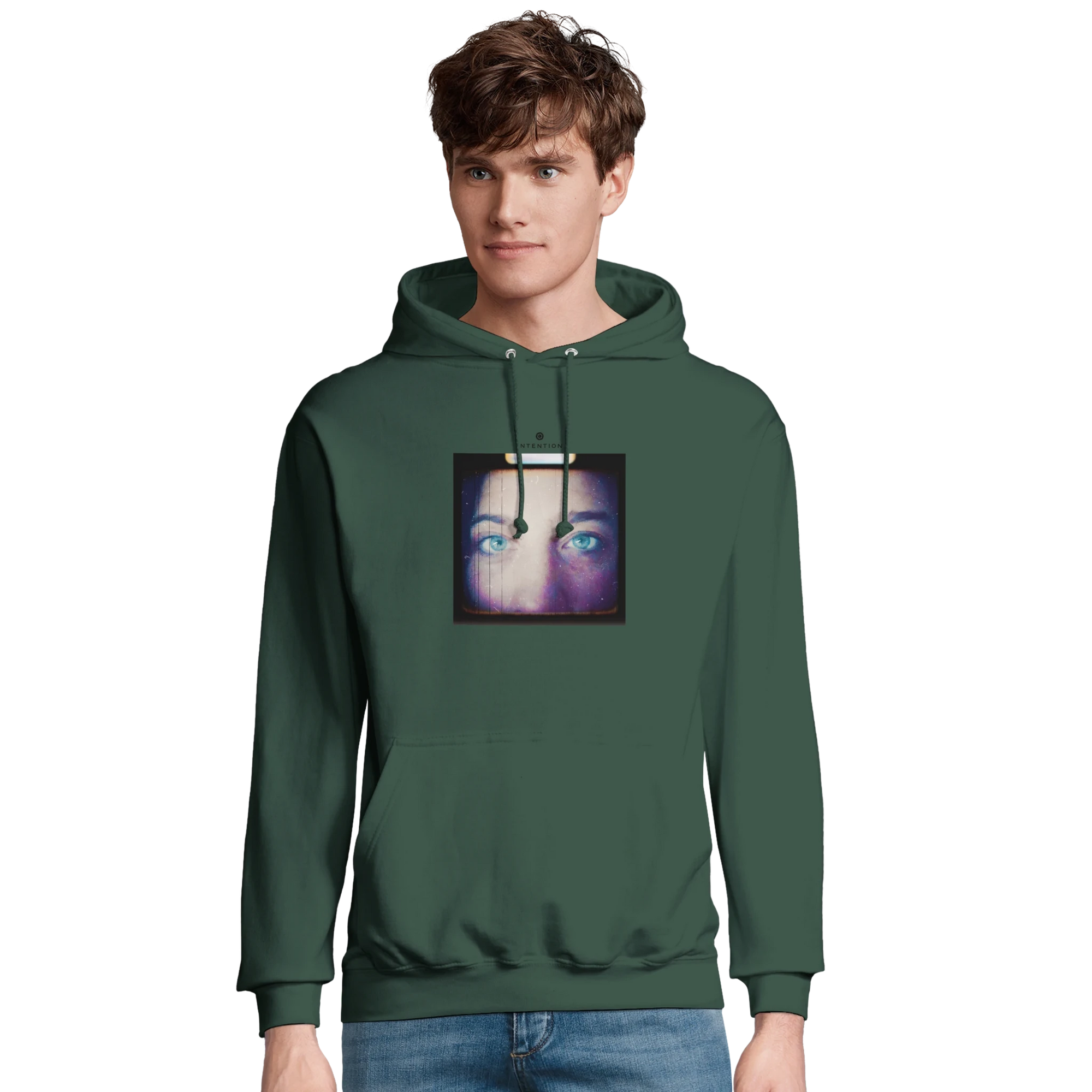 Truthful  Hoodie  "Have a Looksie"Bottle Green 46