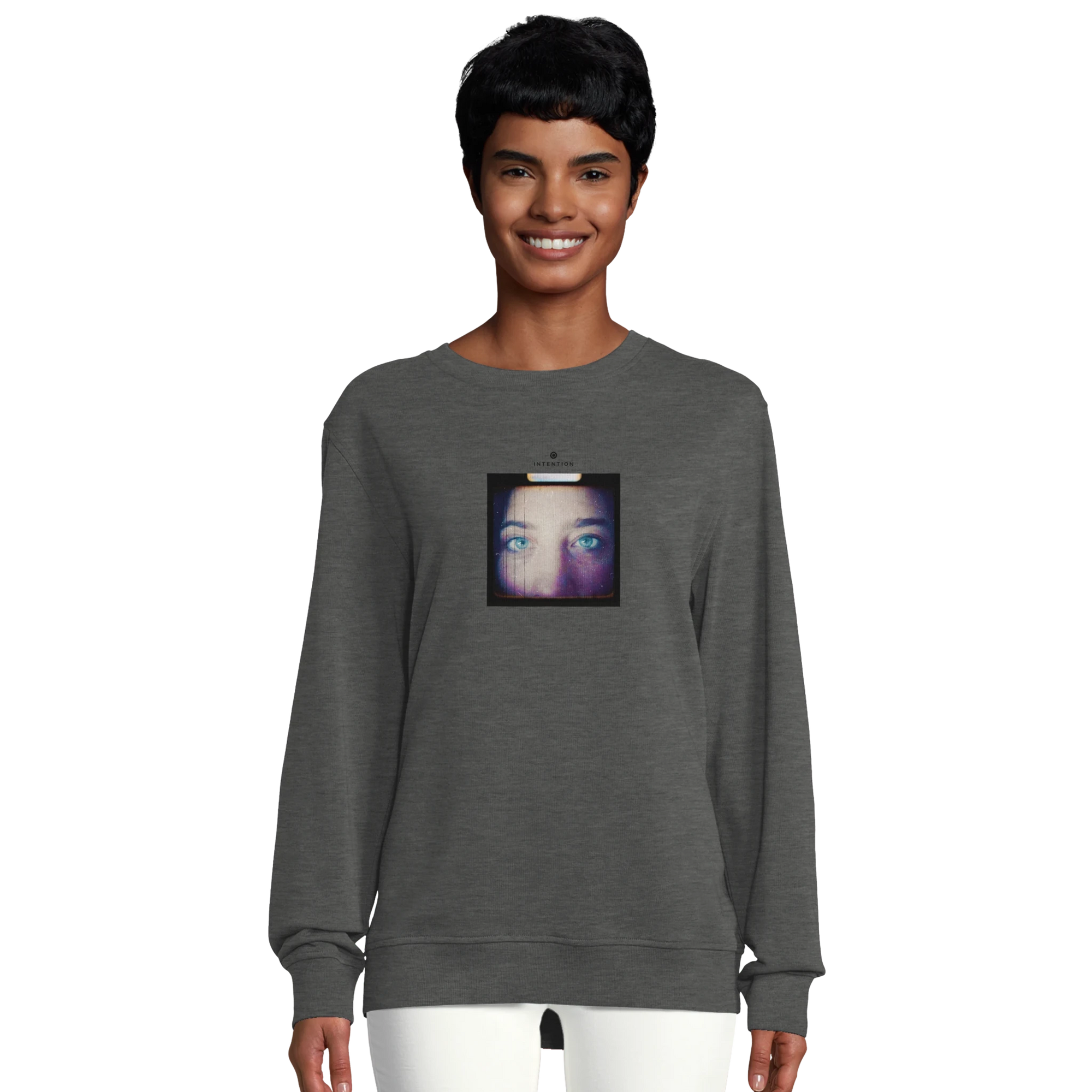 Truthful - "Have a Looksie" Sweatshirt Grey Melange XS 14