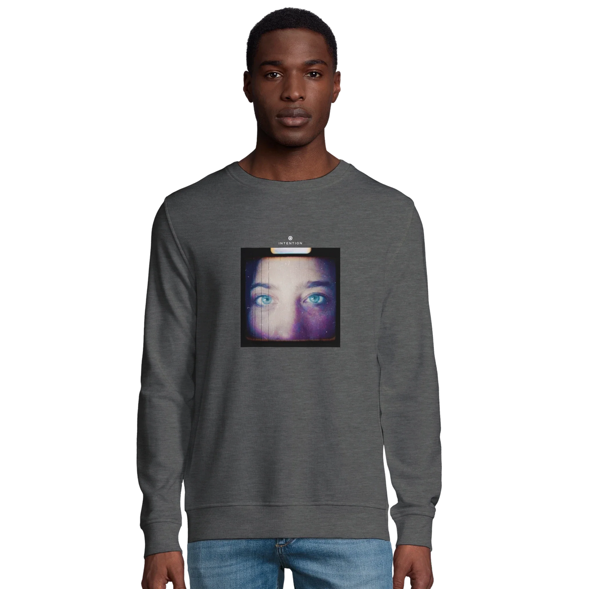 Truthful - "Have a Looksie" Sweatshirt Grey Melange 3
