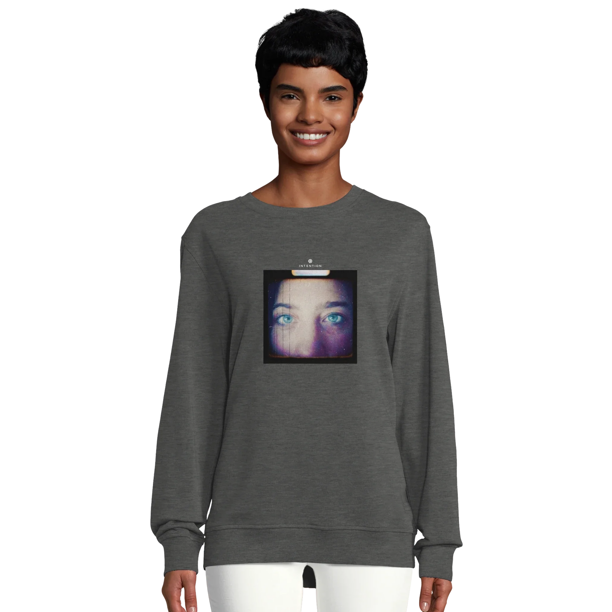 Truthful - "Have a Looksie" Sweatshirt Grey Melange 5