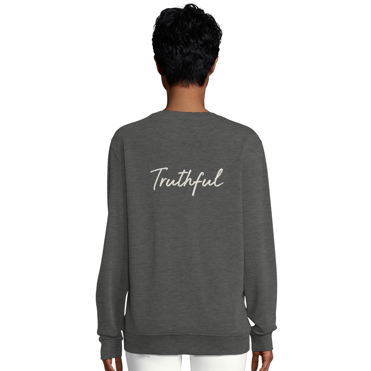 Truthful - "Have a Looksie" Sweatshirt Grey Melange 6