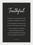 Truthful Word of Intention Framed print 13x18 cm / 5x7″ White frame Carbon paper