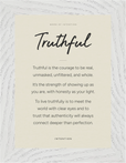 Truthful Word of Intention Framed print 13x18 cm / 5x7″ White frame Linen paper