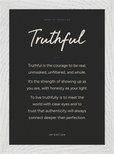 Truthful Word of Intention Framed print 21x29.7 cm / 8x12" White frame Carbon paper