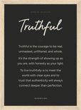 Truthful Word of Intention Framed print 21x29.7 cm / 8x12" Wood frame Carbon paper