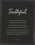 Truthful Word of Intention Framed print 30x40 cm / 12x16″ Black frame Carbon paper