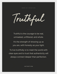Truthful Word of Intention Framed print 30x40 cm / 12x16″ White frame Carbon paper