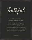 Truthful Word of Intention Framed print 40x50 cm / 16x20″ Black frame Carbon paper