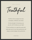 Truthful Word of Intention Framed print 40x50 cm / 16x20″ Black frame Linen paper