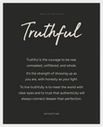 Truthful Word of Intention Framed print 40x50 cm / 16x20″ White frame Carbon paper