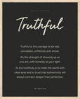 Truthful Word of Intention Framed print 40x50 cm / 16x20″ Wood frame Carbon paper