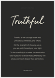 Truthful Word of Intention Framed print 70x100 cm / 28x40″ White frame Carbon paper