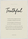 Truthful Word of Intention Framed print 70x100 cm / 28x40″ White frame Linen paper
