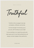 Truthful Word of Intention Framed print 70x100 cm / 28x40″ White frame Linen paper