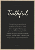Truthful Word of Intention Framed print 70x100 cm / 28x40″ Wood frame Carbon paper