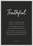 Truthful Word of Intention Framed print A1 (59.4 x 84.1  cm) White frame Carbon paper