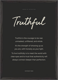 Truthful Word of Intention Framed print A2 (42 x 59.4  cm) Black frame Carbon paper